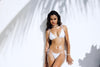 Miami Top - Shoreline Print Reversible Beige & White - Cantik Swimwear