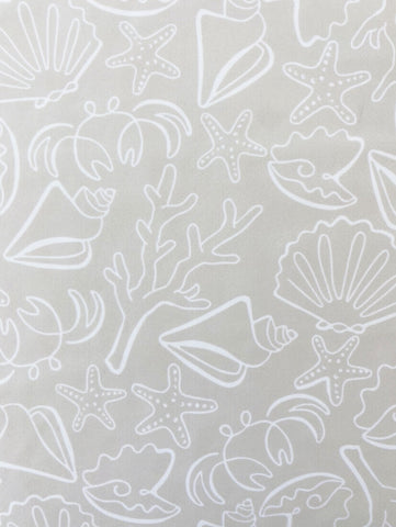 Kokomo Bottom - Shoreline Print Beige & White Reversible - Cantik Swimwear